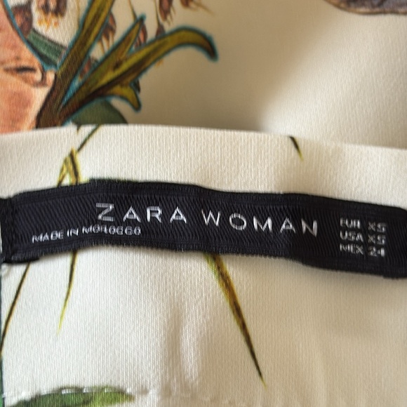 Zara Red and White A-Line Knee-Length Skirt Sz XS - Picture 15 of 15